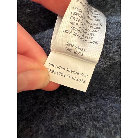 Toad&Co Women's Sheridan Sherpa Vest Navy Blue Size Small - Picture 9 of 9